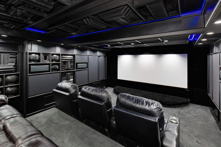 Basement Home Theater: Black, But Not Boring